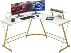 L-Shaped white Desk