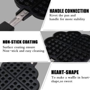 Waffle Irons Non-stick,Cast Iron Waffle Make3
