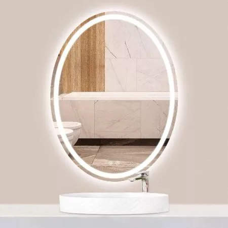 oval shaped bathroom mirror