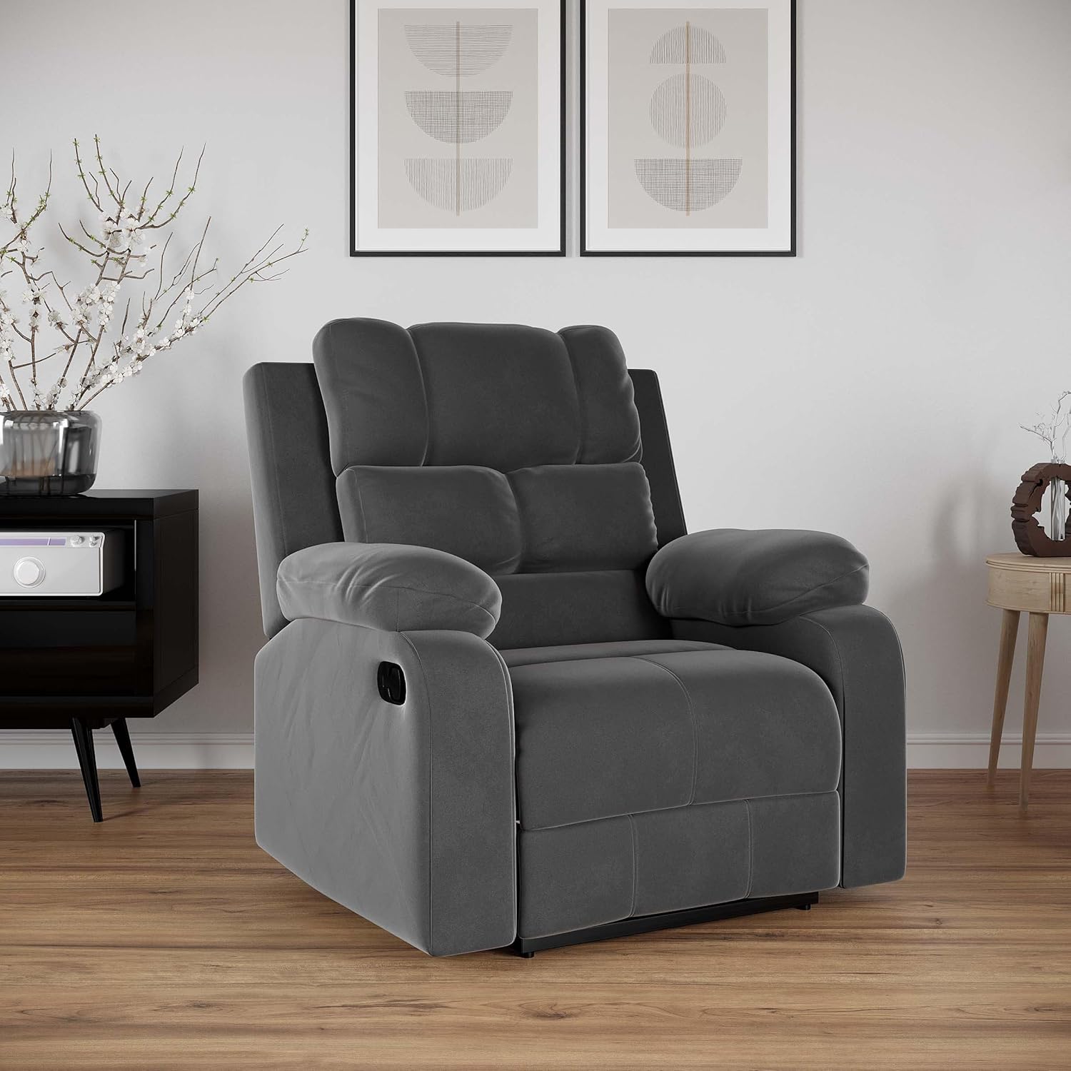 Solimo Perfect Loung Velvet Recliner s chairs